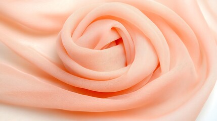 Peach silk fabric swirl texture.