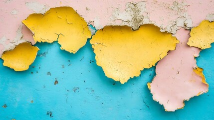 Obraz premium Peeling Paint with Pastel Colors, and Texture.