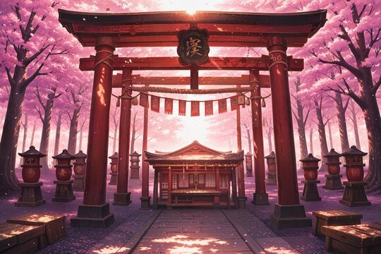 三社祭の太鼓と桜