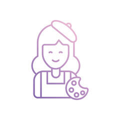 Artist icon isolated on a white background. Vector illustration.