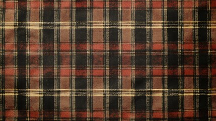 Rich and Vibrant Tartan Fabric Texture Background with Seamless Pattern Flow
