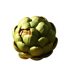Fototapeta premium Close-Up of Fresh Green Artichoke with Detailed Texture and Vibrant Colors