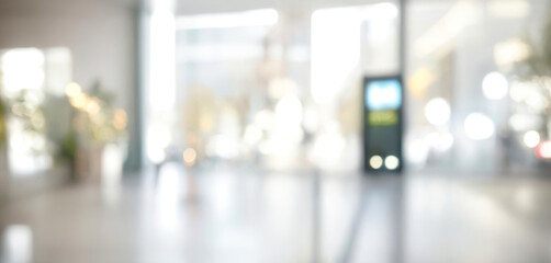 Fototapeta premium Blurry view of a bustling professional environment. Modern blurred background photo for banner, poster or magazine and website background.