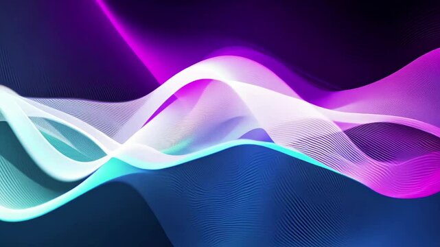 Abstract Wavy Lines with Light Glow