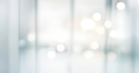 Subtle blur highlights a clean, modern office atmosphere. Modern blurred background photo for banner, poster or magazine and website background.