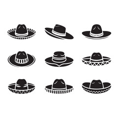 Collection of Nine Black Silhouette Owls in Various Poses