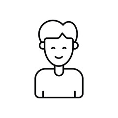 Man  icon isolated on a white background. Vector illustration.