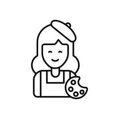 Artist icon isolated on a white background. Vector illustration.
