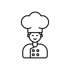 Chef icon isolated on a white background. Vector illustration.