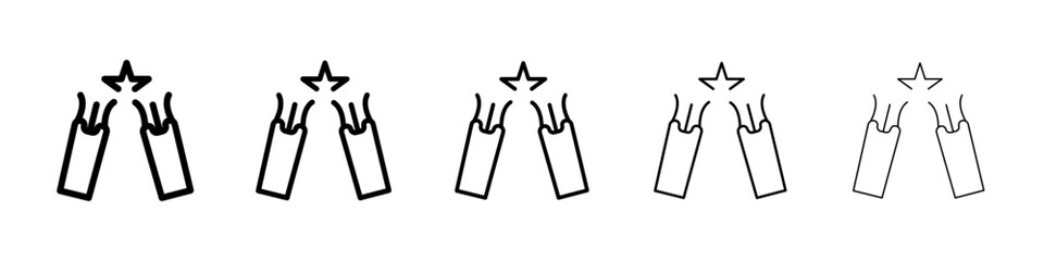 Broken Wire icons vectors set in different stroke lines icons vectors set in different stroke lines