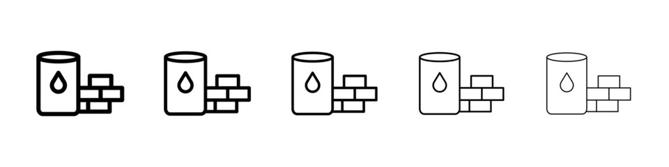 Commodity icons vectors set in different stroke lines