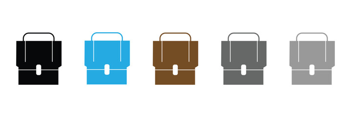 Professional Carrier Vector Icon Set. Executive Briefcase Vector Symbol for UI Design. Vector Illustration .EPS 10 .