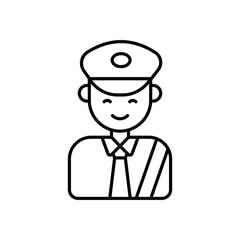 Postman  icon isolated on a white background. Vector illustration.