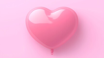 Pink Heart Balloon with Pastel Background. (1)