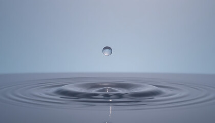 "Water Droplets Forming Wave Pattern"

