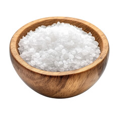 Salted garments in a wooden bowl isolated on a transparent background