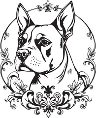 Fototapeta premium Staffordshire Bull Terrier. Hand drawn vector illustration 