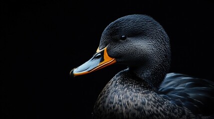 Fototapeta premium Close-up of a dark duck (3)