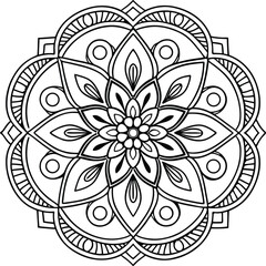 Mandala Pattern Stencil doodles sketch
