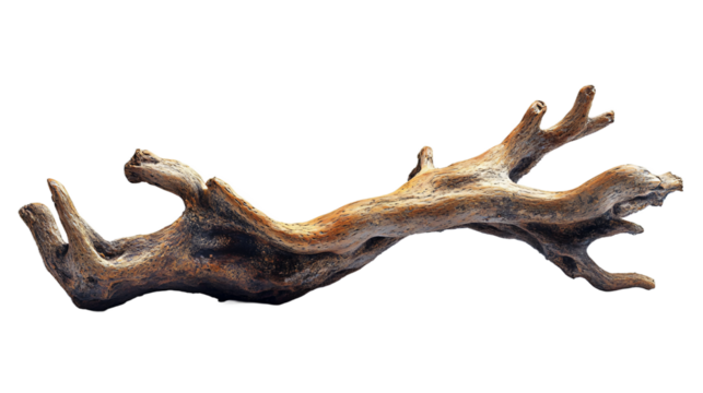 Intricate mangrove root system with complex structure isolated on transparent background, perfect for ecological education and coastal habitat illustration