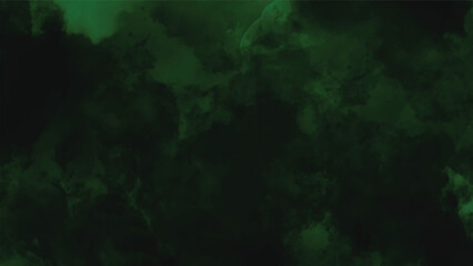 Deep Green Misty Clouds. Moody and Atmospheric Design
