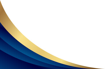 Elegant blue and gold curved background design