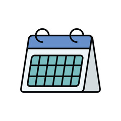 Desk Calendar icon isolated on a white background. Vector illustration.