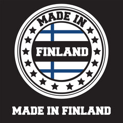 made in Finland Stamp sign