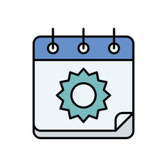 Holiday Calendar icon isolated on a white background. Vector illustration.