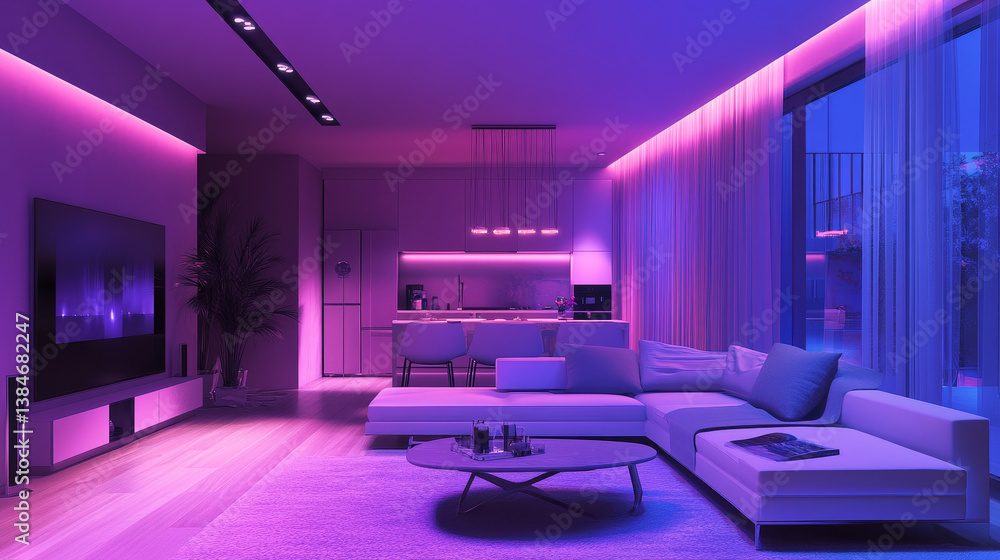 Poster isometric vector illustration of the smart home structure. abstract design concept introduces system