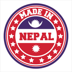 Made in nepal Stamp Sign Grunge Style