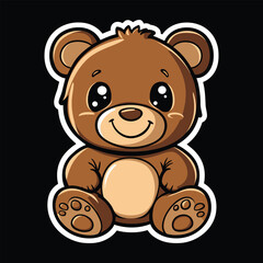 Cute Cartoon Teddy Bear Sticker
