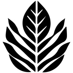 Beautiful summer leaf for artistic silhouette designs