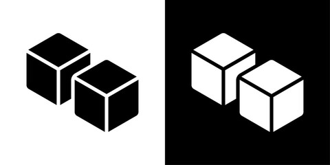 Ice icons vector set in solid flat style