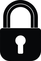 Lock Silhouette Black Vector