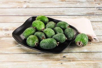 Sweet ripe juicyfruit feijoa