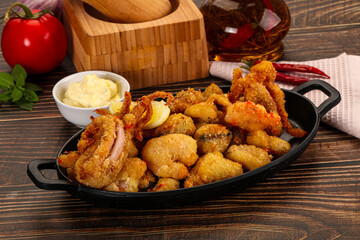 Fritto misto - deep fried seafood mix