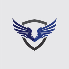 Wings logo and animal wings icon sign stock logo design graphic illustration