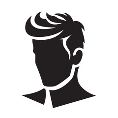 man face silhouette vector on white background