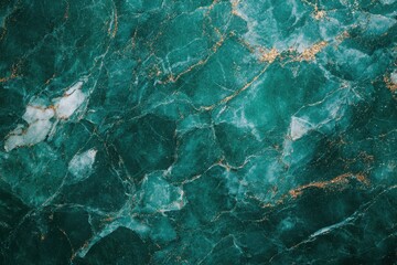 Obraz premium Teal marble texture with gold veins background