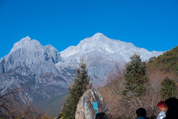 hiking in the mountains