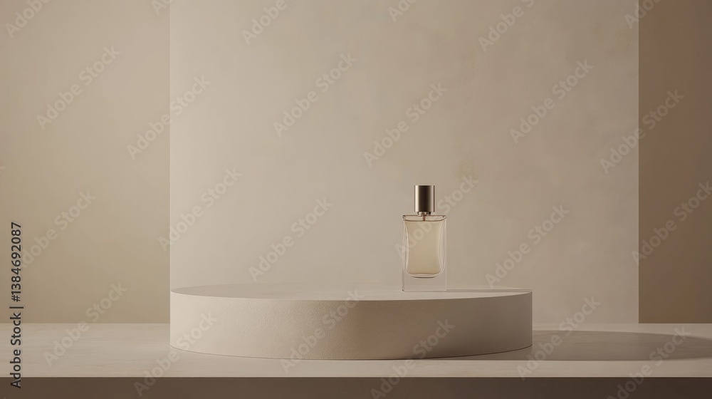 Aufkleber elegant minimalist podium stands empty inviting creativity and imagination with ample copy space