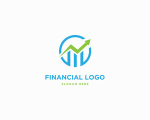 Accounting financial logo design concept template