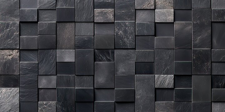 Abstract background of dark gray geometric cubes, a sleek, modern design