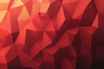 Abstract polygon background in shades of red