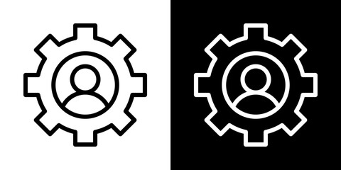 Account settings icons vector set in stroke line style