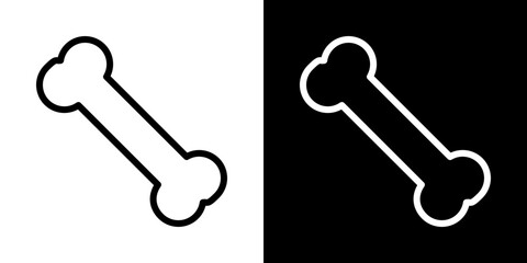 Bones icons vector set in stroke line style