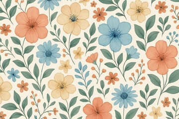 Watercolor Seamless Floral Pattern