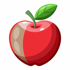 red apple vector illustration