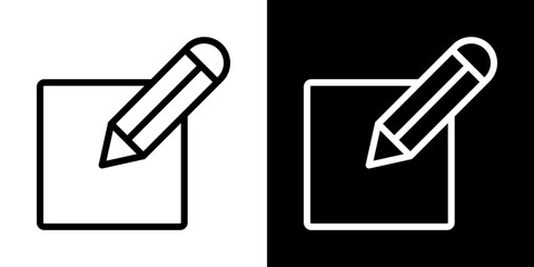 Edit icons vector set in stroke line style